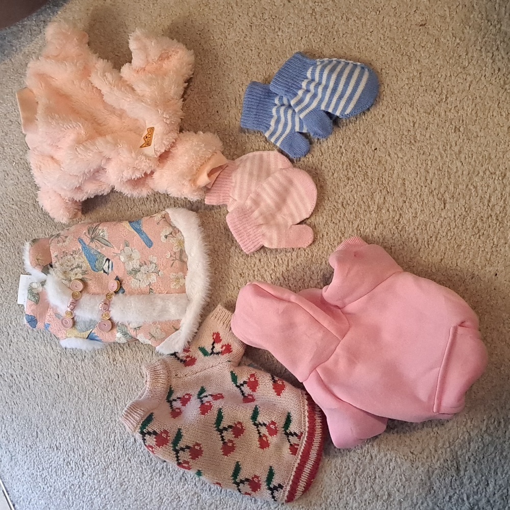 6 piece winter puppy clothes xsmall